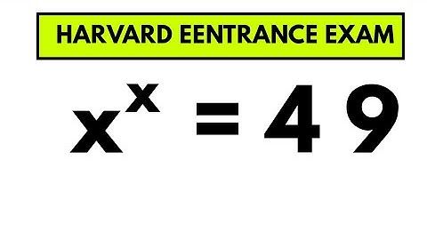 Harvard Entry Exam Problem! Can Solve This Math Problem?