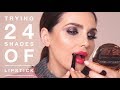 TRYING 24 SHADES OF LIPSTICK | ALI ANDREEA