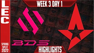 BDS vs AST Highlights | LEC Spring 2022 W3D1 | Team BDS vs Astralis