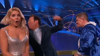 Holly Willoughby shocked after Ricky Hatton 'punches' Stephen Mulhern on Dancing on Ice