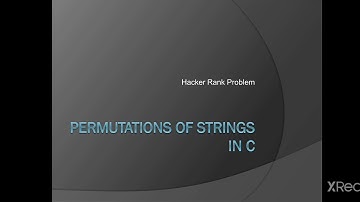 Permutation of string in Hacker rank