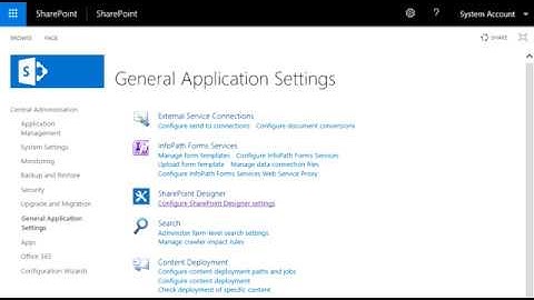 SharePoint Designer Settings in SharePoint 2019