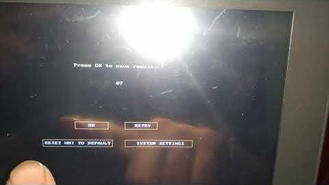 HMI weintek MT8071IP - Reset HMI default button in calibration mode