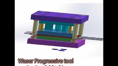waser progressive Press tool design in solidwork 2021 . Animation video of press tool