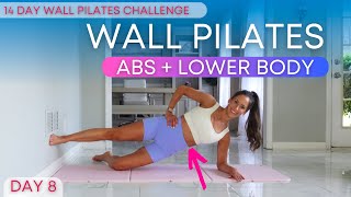 Wall Pilates Abs & Lower Body Workout | Day 8 | 14 Day Wall Pilates Challenge