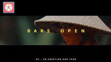 How To Make Black Bars Open Cinematic Effect In Kinemaster || Kinemaster Tutorial