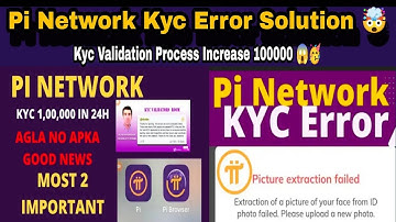 Pi Network Kyc Error Solution 🤯| Kyc Validation Process Increase 100000 In past 24H 😱| #pi #bitcoin