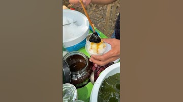 Natural Grass Jelly Dessert In Jakarta Indonesia