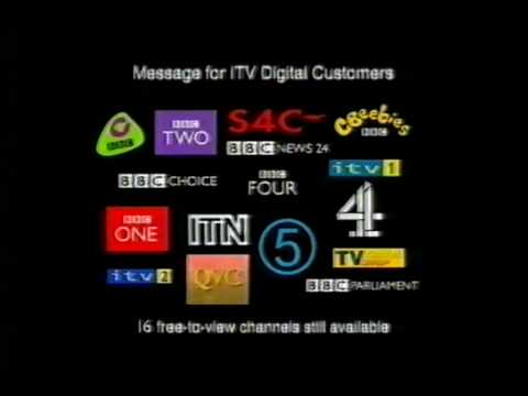 BBC Announcement regarding collapse of ITV Digital - 2002