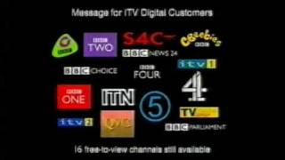 BBC Announcement regarding collapse of ITV Digital - 2002