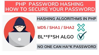 How to Secure Password in PHP | PHP Hashing & De-Hashing Algorithm in Hindi 58