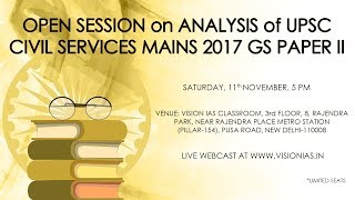 Analysis of UPSC Civil Services Mains 2017 GS Paper II