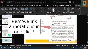 How to Remove all Ink Annotations from Powerpoint Presentation Quickly in One Click