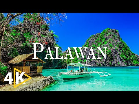 FLYING OVER PALAWAN (4K UHD) - Calming Music Along With Beautiful Nature Videos - 4K Video Ultra HD