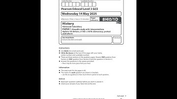 Merged 2025 Pearson EDEXCEL As Level History Paper 1 And Mark Scheme 8hi0 1d Britain
