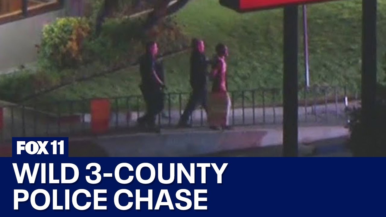 Driver leads police on wild 3-county chase - YouTube