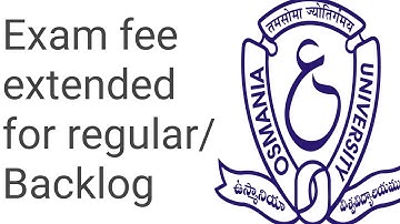 OU degree Backlog Exam Fee Notification 2022|2nd semester, 4th&6th Semester regular/Backlog Fee