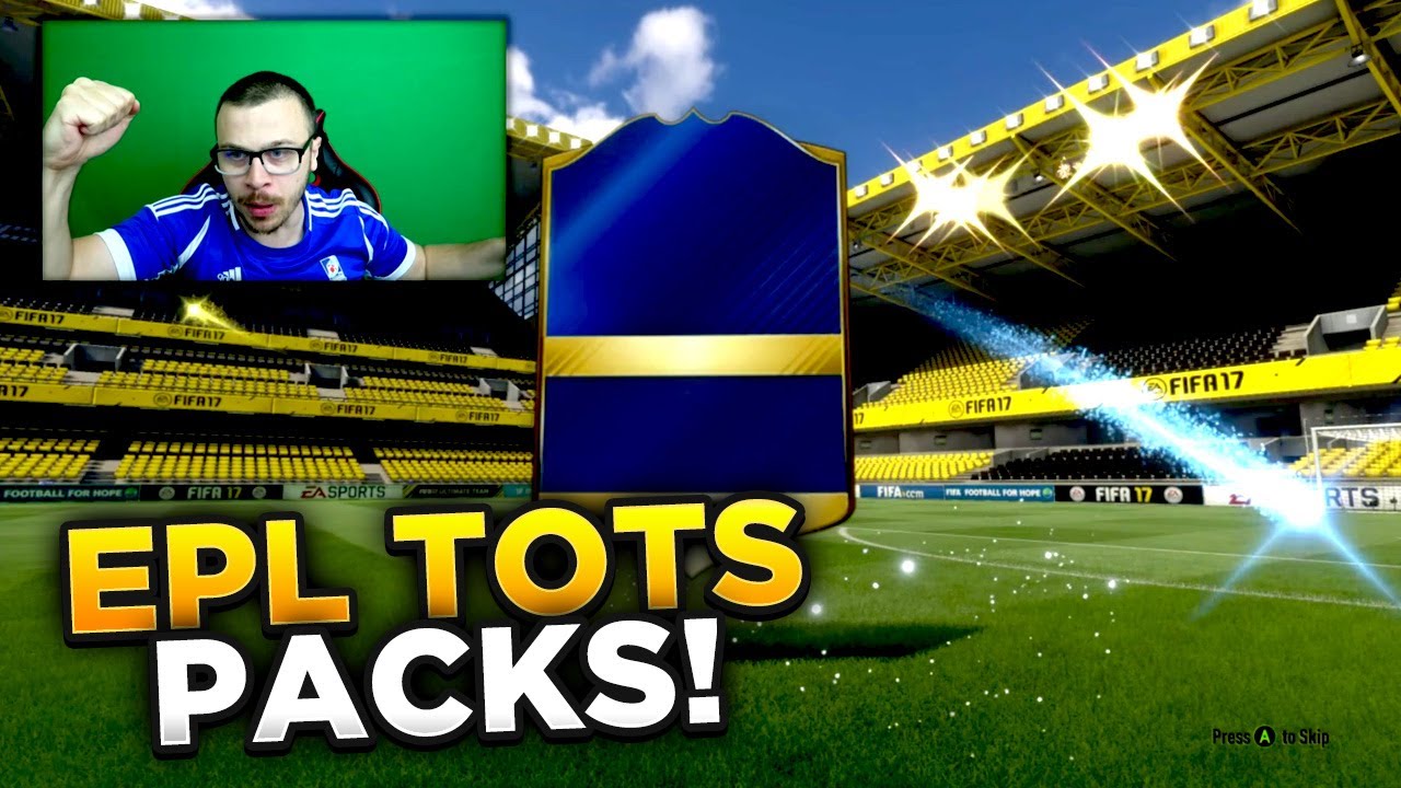 MY BEST FIFA 17 PACK! INCREDIBLE EPL TOTS WALKOUT !!! FIFA 17 ULTIMATE TEAM TEAM OF THE SEASON