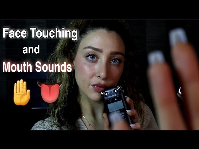 ASMR TINGLIEST VISUALS AND MOUTH SOUNDS WITH TASCAM | FAST ASMR FACE TOUCHING