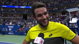 Matteo berrettini's post match interview following his win over gaël
monfils at the us open 2019.