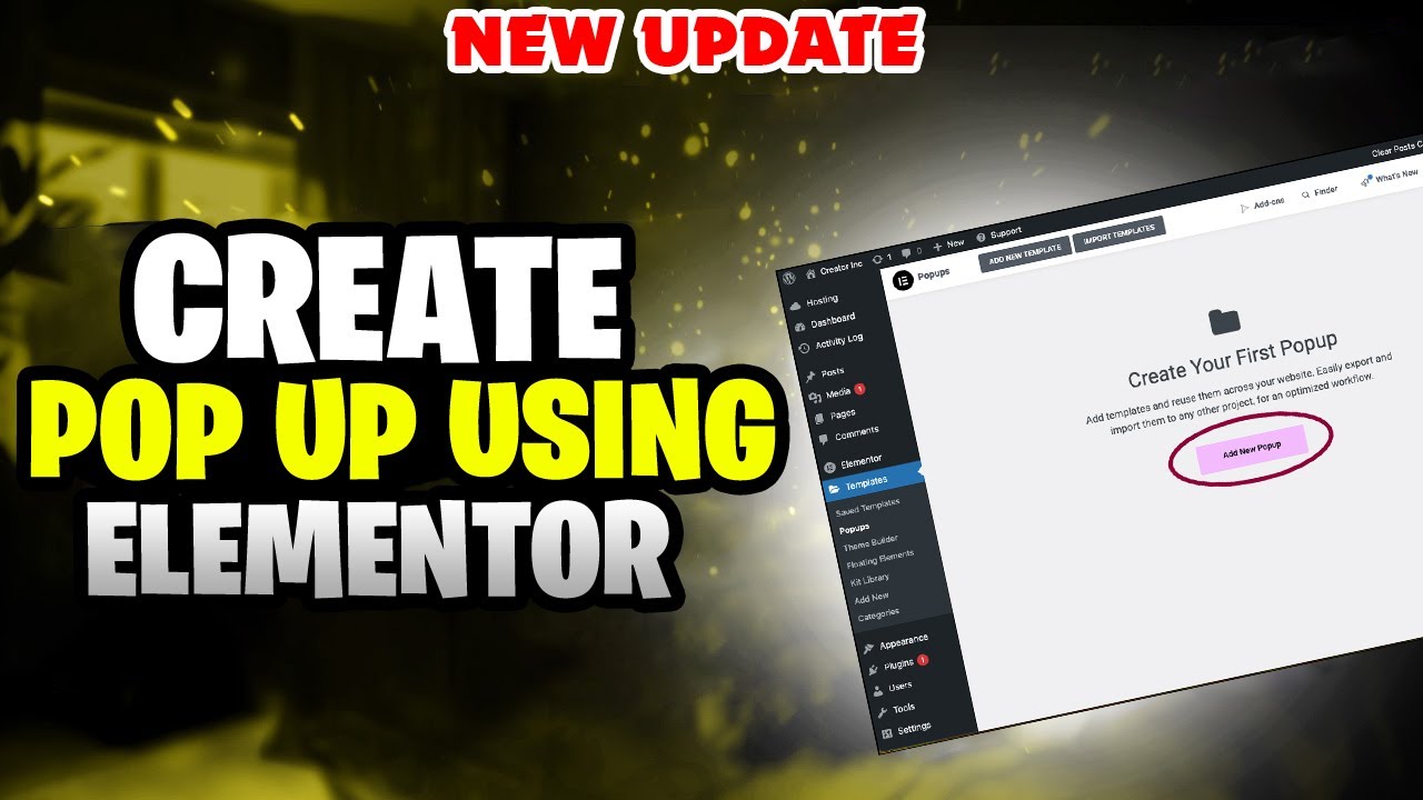 How to create pop up using elementor | Elementor popup Tutorial - YouTube