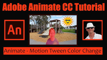 Adobe Animate Sunburn Animation - Motion Tween Color and Path Changes for Beginners Tutorial