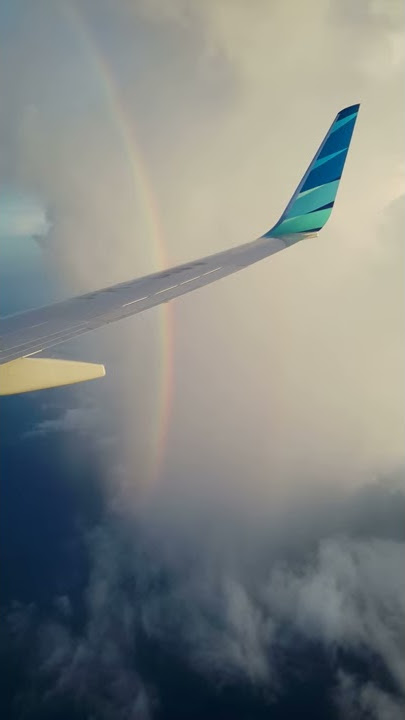 Rainbow from 18.000 ft with Garuda Indonesia Airlines