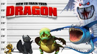 Dragons Size Comparison | Who is Biggest from the How To Train Your Dragon?