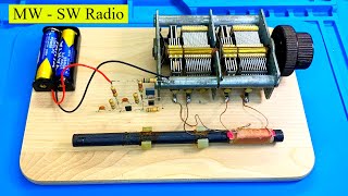 วิธีทำวิทยุ MW , SW | วงจรเครื่องรับวิทยุ