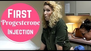 My First Weekly Progesterone Injection in the Nurse's Office for IVF
