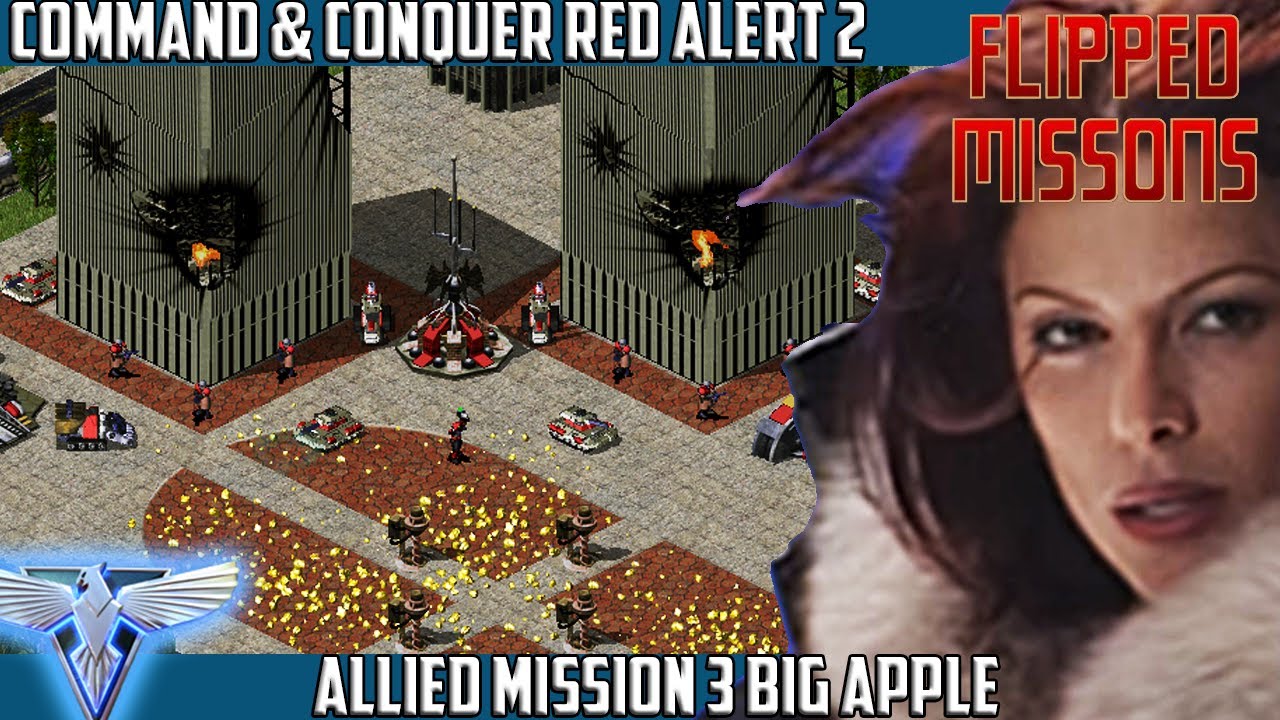 RED ALERT Flipped Missions - Allied Mission 3 BIG APPLE on Hard - YouTube