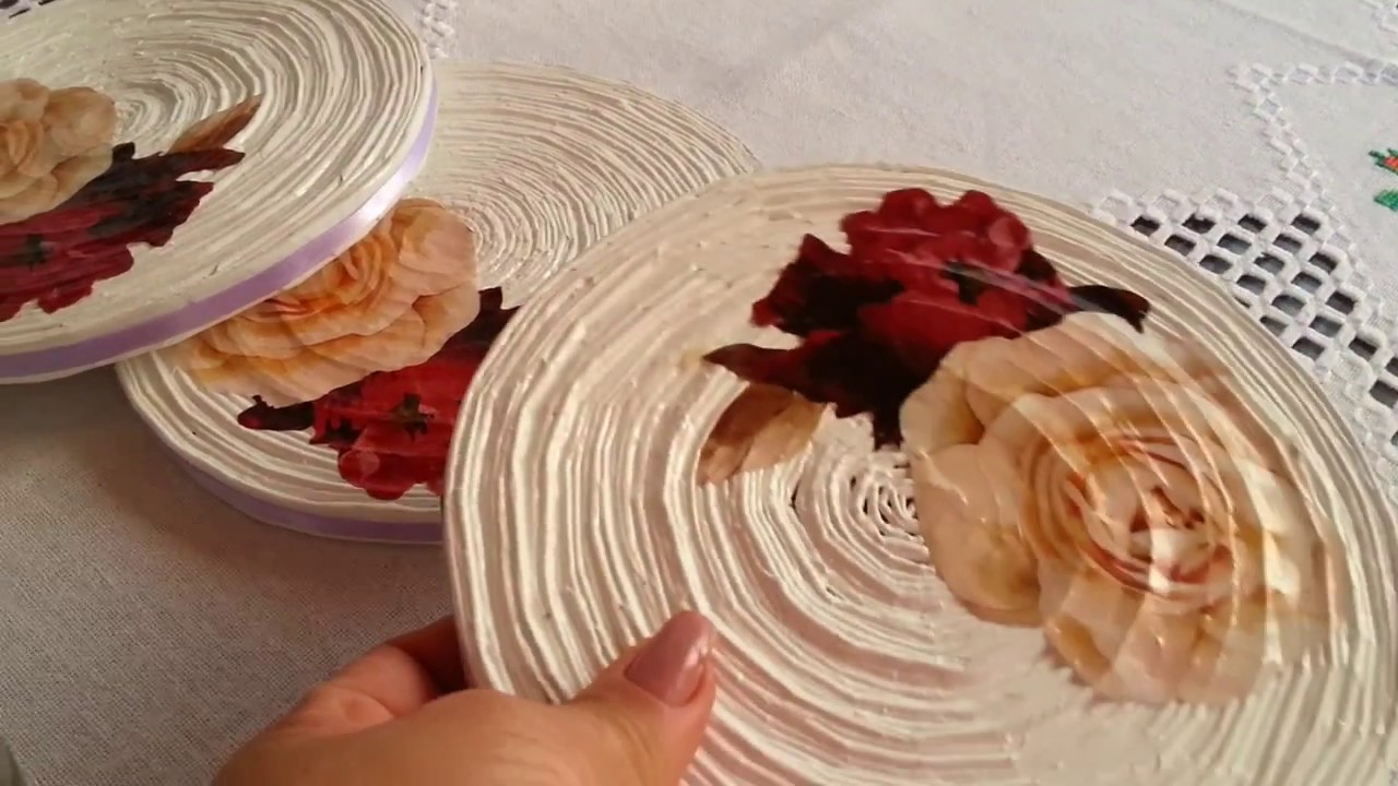 Descanso de panela com material reciclável