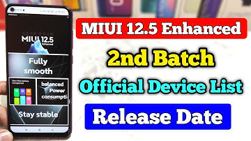 Official List MIUI 12.5 Enhanced 2nd Batch | Release Date & Schedule MIUI 12.5 Enhanced