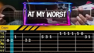 At My Worst / Simple Guitar Tab 🔥