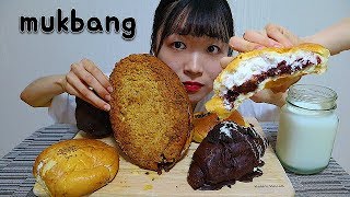 쟝블랑제리 맘모스빵, 초코범벅 등 대표 빵들과 오레오크라상 디저트 먹방 Bread eating sound eating show