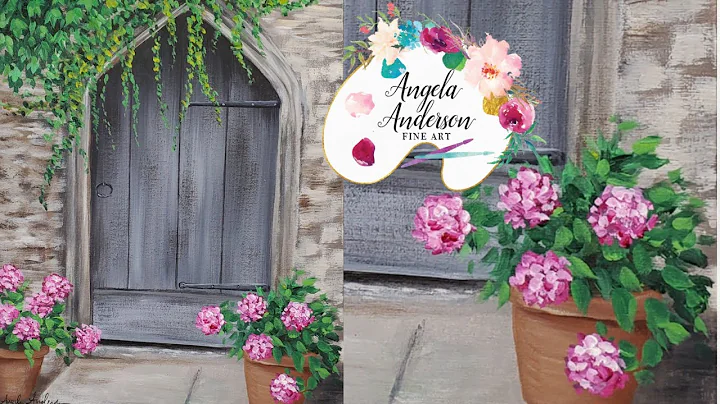 "Rustic Door with Ivy and Flowerpots" - Beginner S...