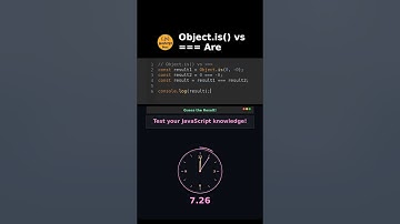 Object.is vs  Are DIFFERENT?! #JavaScript