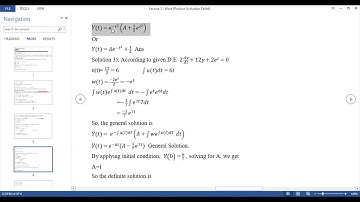 Lecture # 3 First order Differential equation with variable coefficient and variable term