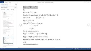 Lecture # 3 First order Differential equation with variable coefficient and variable term