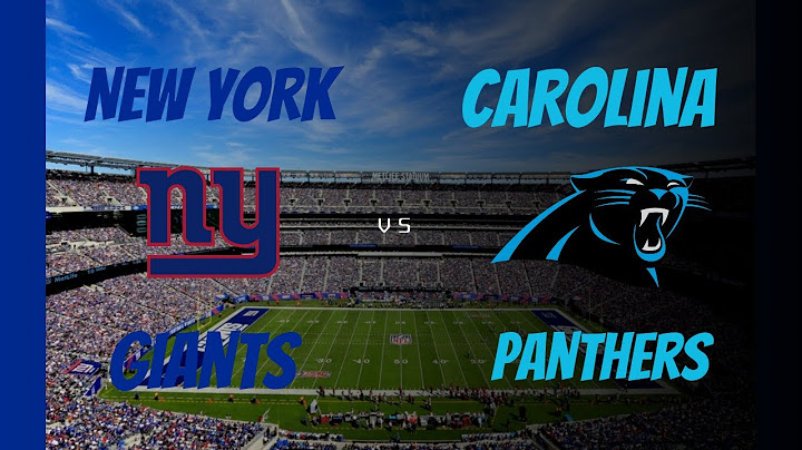 Carolina Panthers (0-1) @ New York Giants (1-0) Week 2