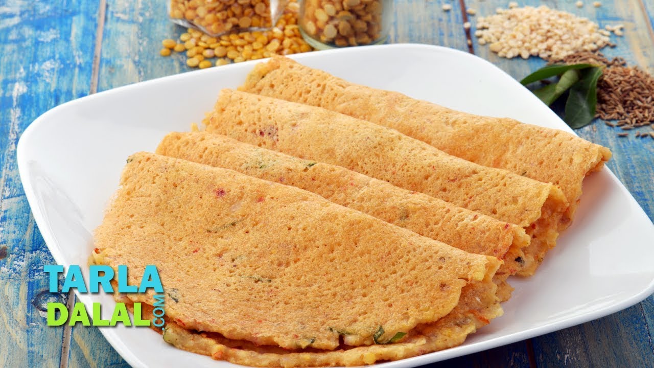 Adai Recipe, Adai Dosa, Breakfast Recipe, Recipe in Hindi (अडाई) by Tarla Dalal