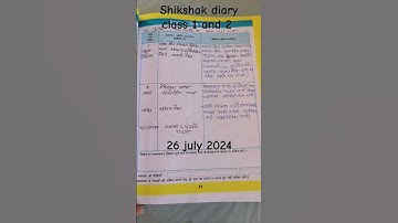 @TeacherUpdates  bhari hui shikshak diary class 1 and 2| #shorts_video