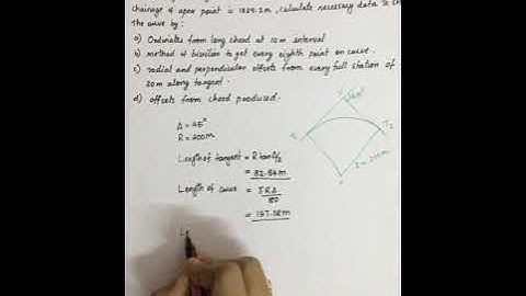 Setting out of curve using Linear methods_calculation of elements of curve_Part I