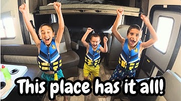 RV CAMPING DONE RIGHT | 100 Degree Heat | Joshua Tree KOA Campground