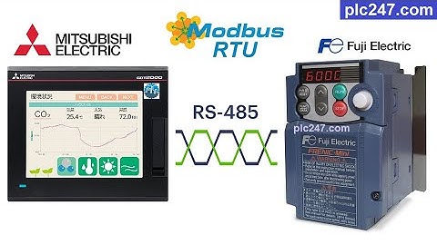 Mitsubishi HMI "Modbus RTU" Fuji Frenic Tutorial