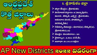 AP New Districts list 2022 in telugu || New Districts ll