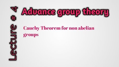 Cauchy Theorem for non abelian groups
