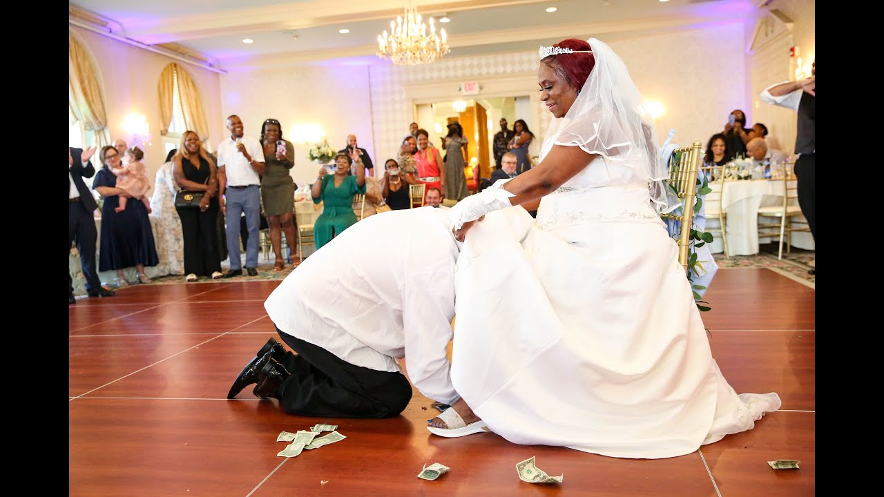 Epic Hilarious Garter removal at wedding at Hotel Northampton
