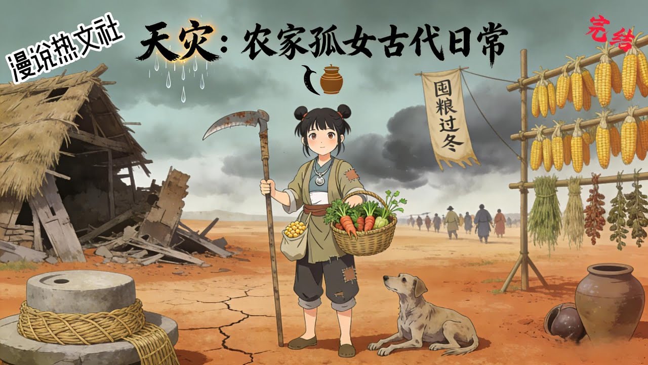 完结《天灾：农家孤女古代日常》醒来发现自己穿成了大庆朝十五岁孤女。 原主刚被后奶奶以十两银子卖了，为的是给她亲爱的孙子交束脩。这都不是事儿，狠狠打一顿就都老实了。#空间#种田#古代言情