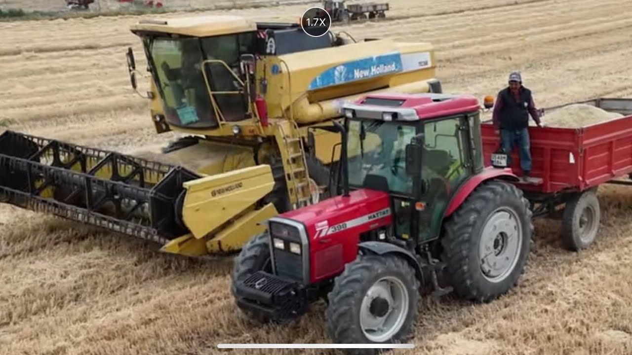 New holland TC56 biçerdöver ile buğday hasatı #newholland #biçerdöver